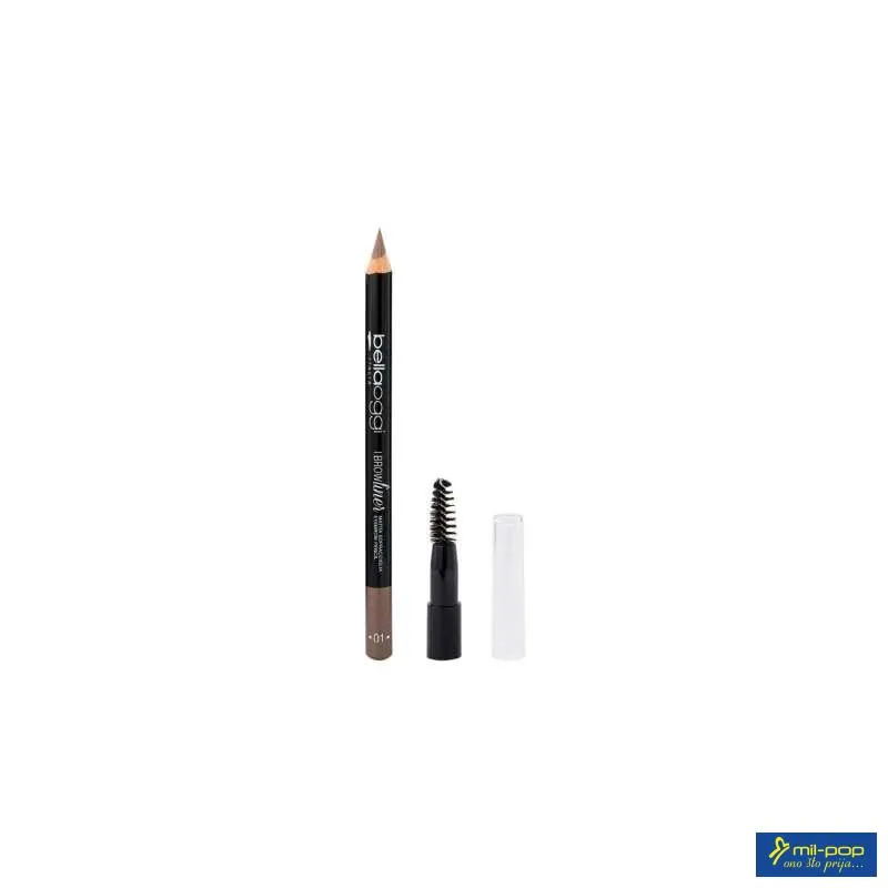 BELLAOGGI OLOVKA ZA OBRVE I BROW BRUSH BLACK BROWN 