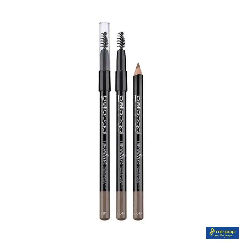 BELLA OLOVKA ZA OBRVE BROW LINER MED BROWN/RED 04