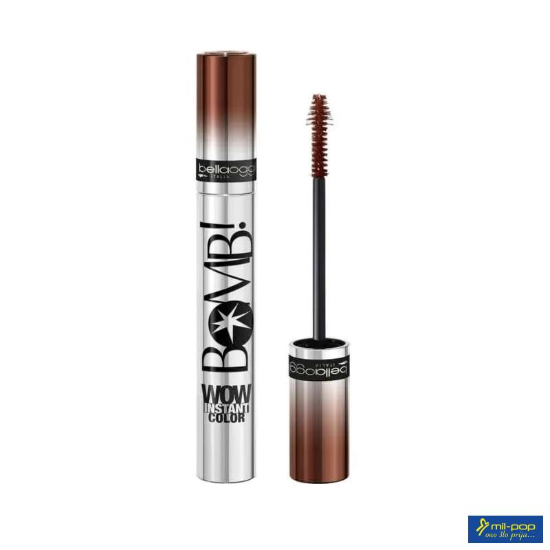 BELLAOGGI MASKARA ZA VOLUMEN U BOJI BOMB VOLUME COLOR WOW BROWN 