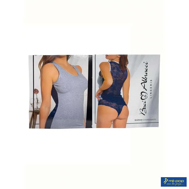SET BACI&ABBRACCI A.BAR040 MAJICA + GACICE GRIGIO