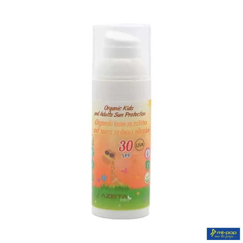 AZETA ORGANSKA KREMA ZA ZAŠTITU OD SUNCA ZA DJECU I ODRASLE SPF30 