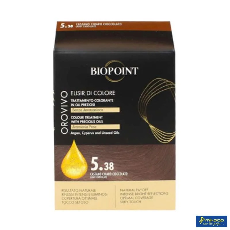 BIOPOINT OROVIVO FARBA ZA KOSU 5.38 