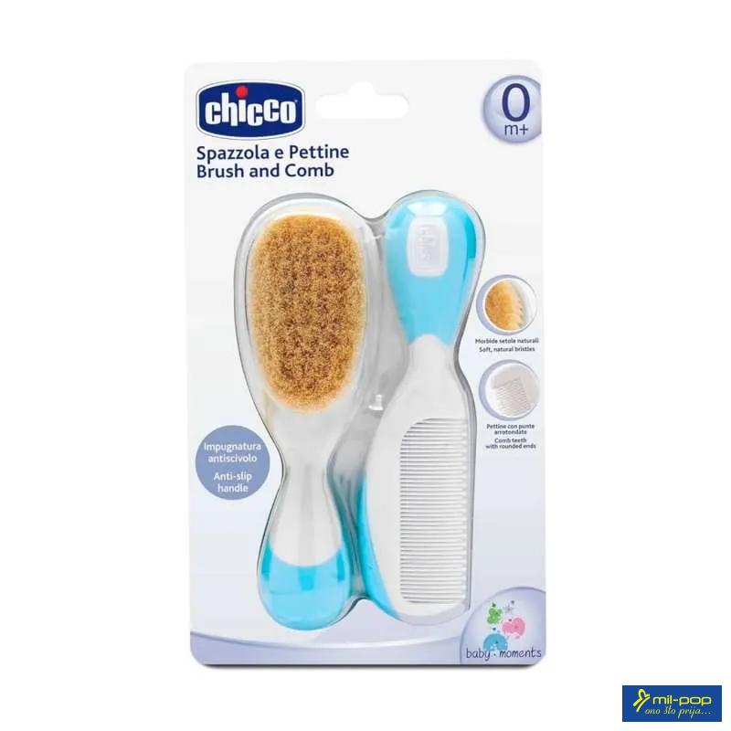 CHICCO ČETKA I  ČEŠALJ 0+ PLAVI 