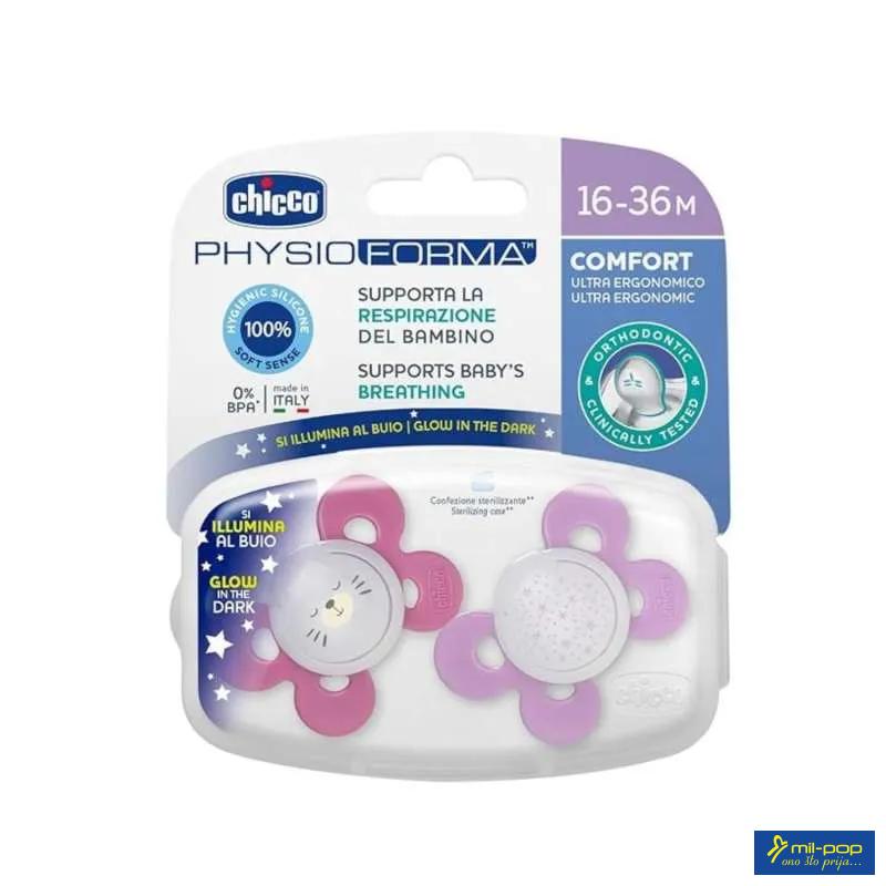 VARALICA PHYSIO SILIKON 16-36M+ 2/1 0%BPA ROZA COMFORT 