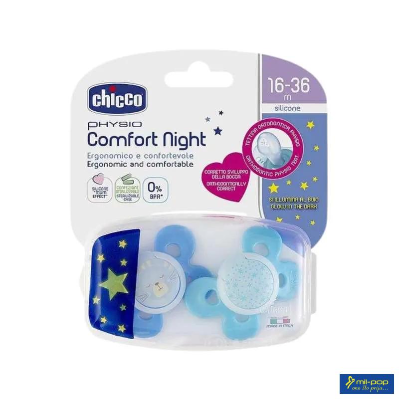 VARALICA PHYSIO SILIKON 16-36M+ 2/1 0%BPA PLAVA COMFORT 