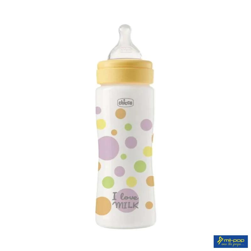 CHICCO FLAŠICA PERFECT EASY 330 ML SILIKON ŽUTA 