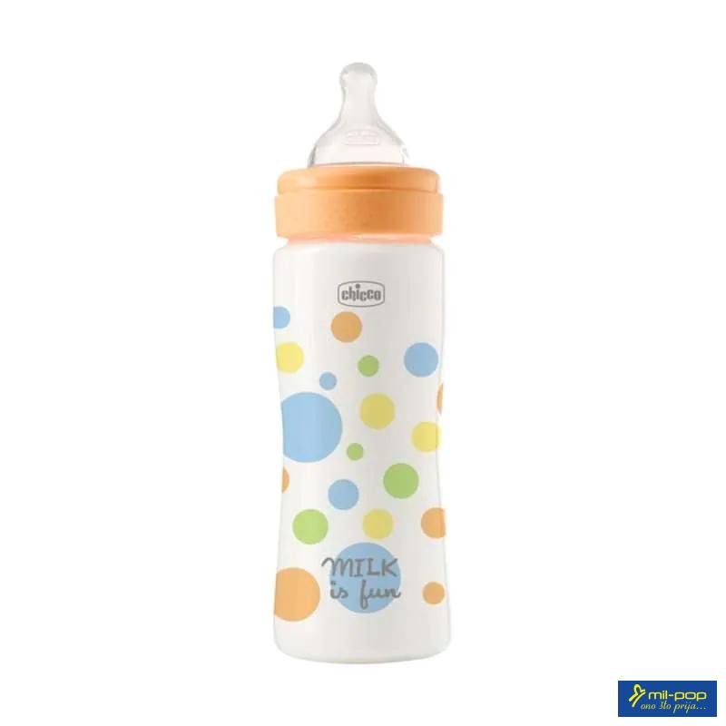 CHICCO FLAŠICA PERFECT EASY 330 ML SILIKON NARANDŽASTA 