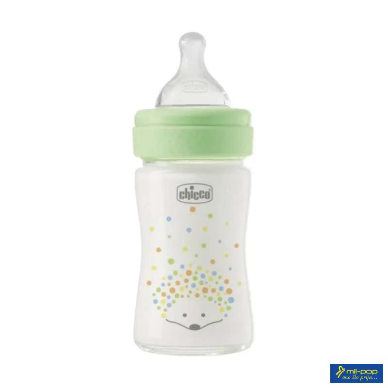 CHICCO FLAŠICA STAKLENA PERFECT EASY 150 ML SILIKON ZELENA 