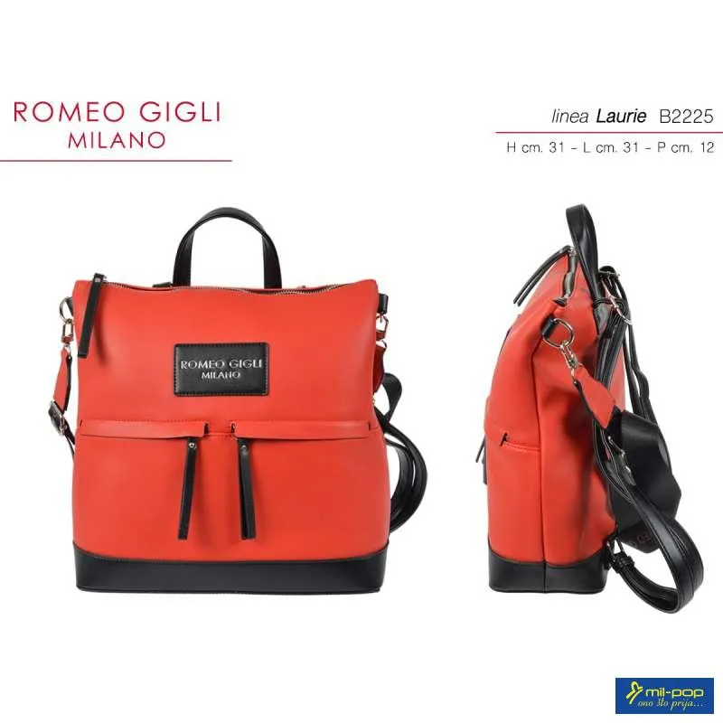 TORBA Z. LAURIE ROSSO/NERO RG MILANO 