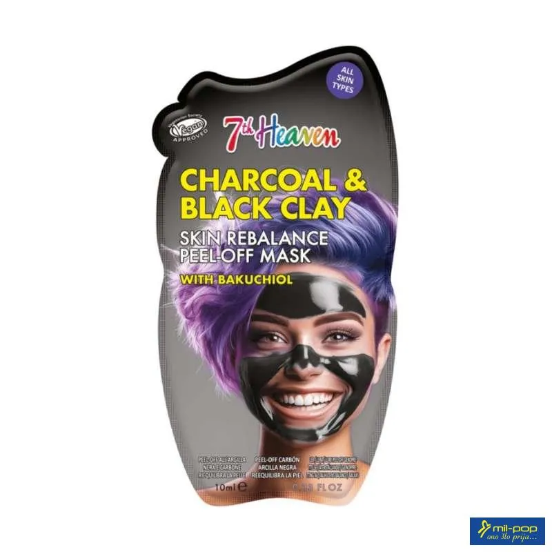 MJ MASKA ZA LICE PEEL OFF CHARCOAL BLACK CLAY 10ML 
