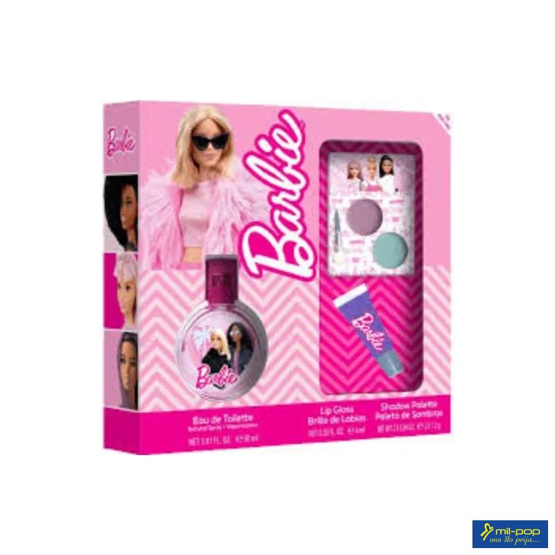 TOALETNA VODA BARBIE EDT 30ML + SJAJ ZA USNE + SJENKA ZA OČI 
