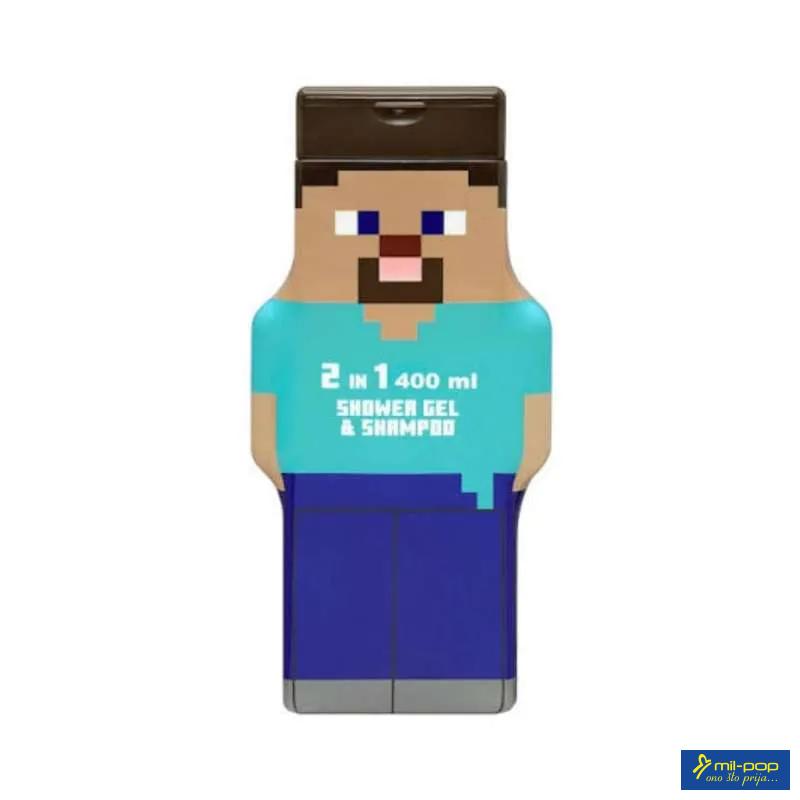 GEL ZA TUŠIRANJE MINECRAFT + SAMPON 2D 400ML. 