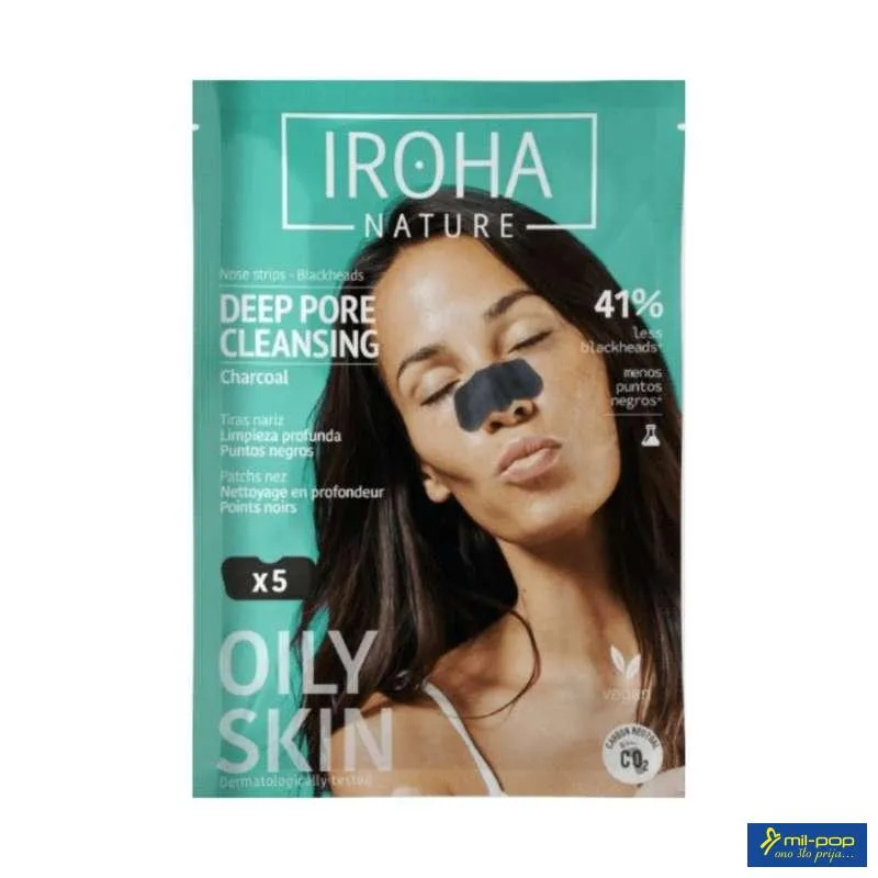 IROHA DETOX TRAKE ZA PORE NA NOSU CHARCOAL 5 TRETMANA 
