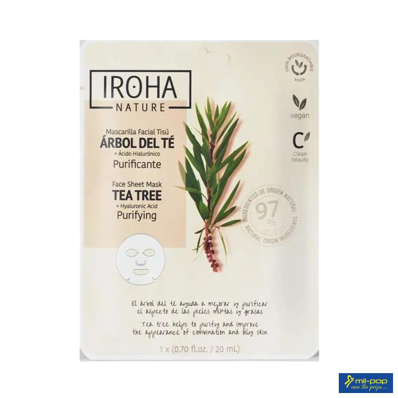 IROHA TISSUE MASKA ZA LICE 97% NATURAL TEA TREE PURIFYING 