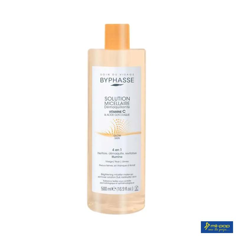 BYPHASSE MICELARNA VODA SOLUTION VITAMIN C &GLYCOLIC ACID 500ML 