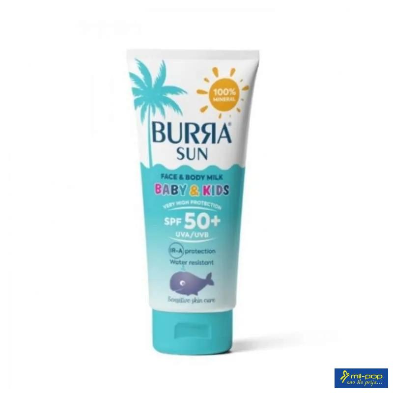 BURRA SUN100% MINERAL BABY I KIDS MILK SPF50+100G