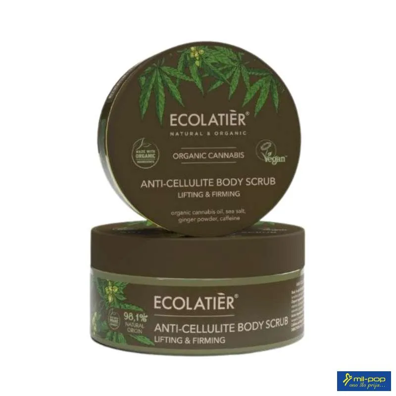 ECOLATIER ANTI-CELLULITE BODY SCRUB LIFTING & FIRMING ORGANIC CANNABIS 300G