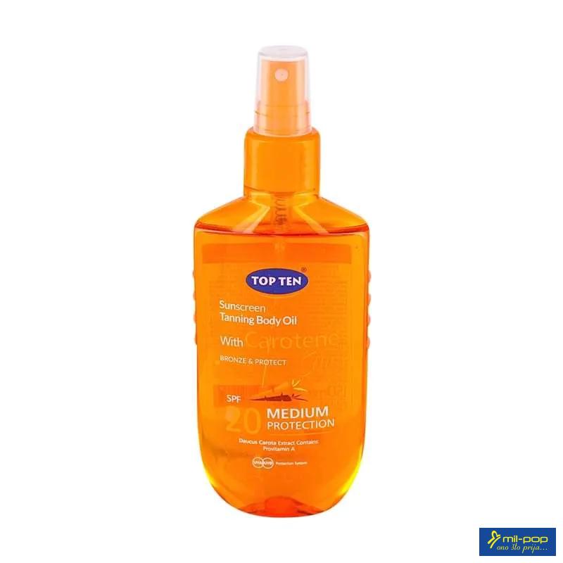 TOP TEN SUNSCREEN TANNING BODY OIL SPF 20 - 150ML 