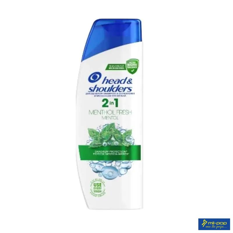 HEAD&SHOULDERS ŠAMPON MENTHOL 2IN1 330ML 