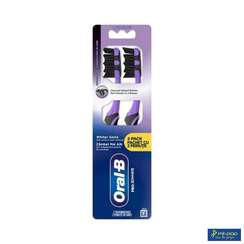 ORAL B CETKICA PRO 3DWHITE CHARCOAL 2KOM