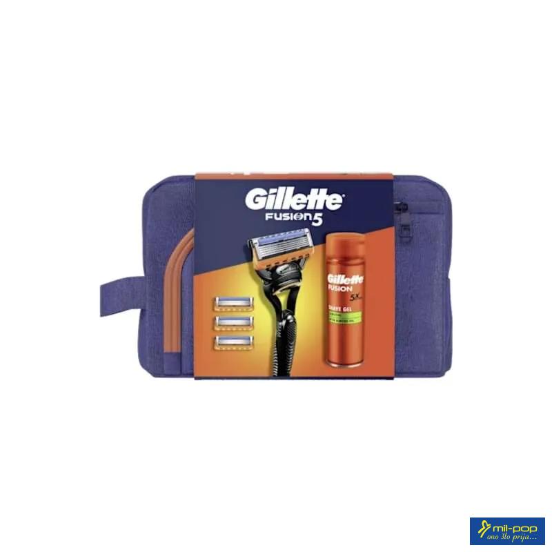 GILLETTE SET 24 FUS 4UP + 200ML FUSION GEL