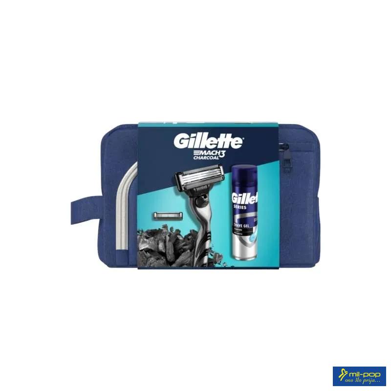 GILLETTE SET 24 M3 CHAR 2UP + 200 ML SERIES GEL
