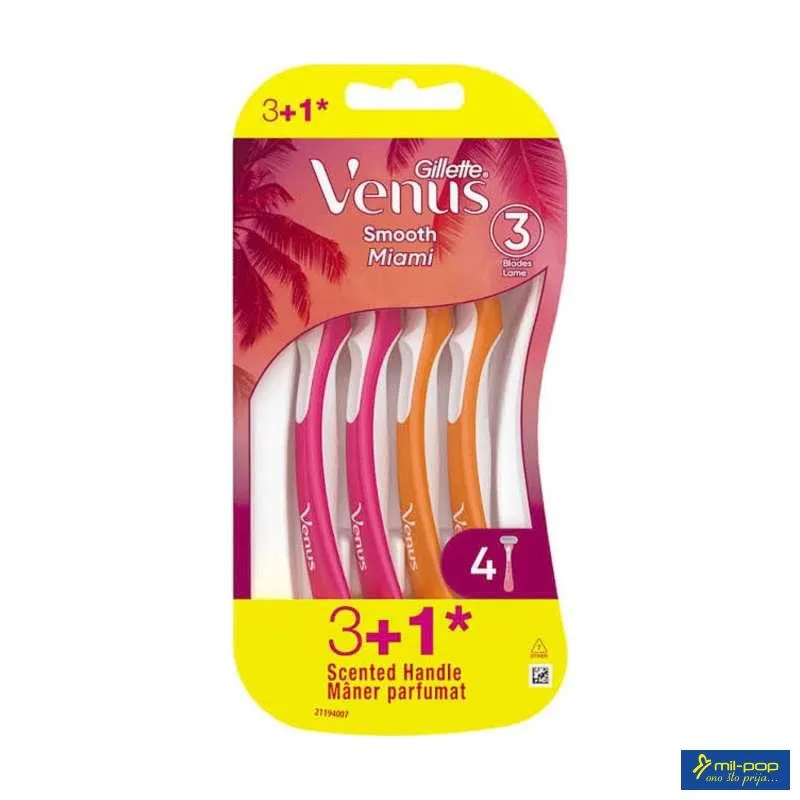 GILLETTE VENUS MIAMI VIBES ŽENSKI BRIJAČ 3+1 