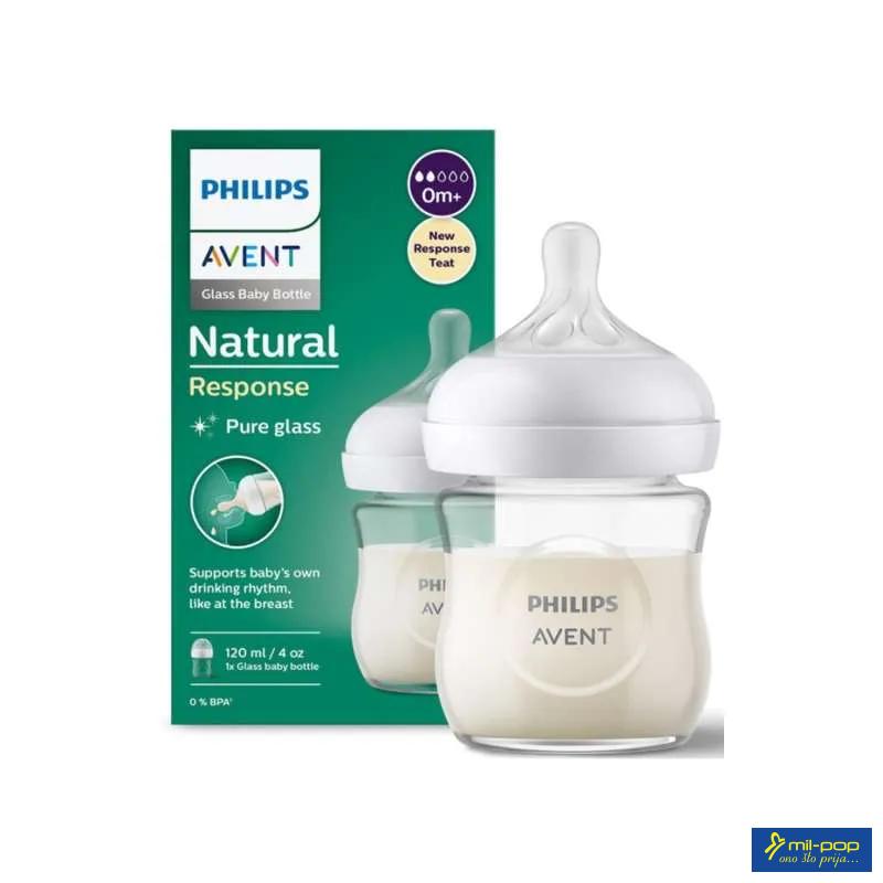 FLAŠICA PHILIPS AVENT NATURAL RESPONSE STAKLENA 120ML. 