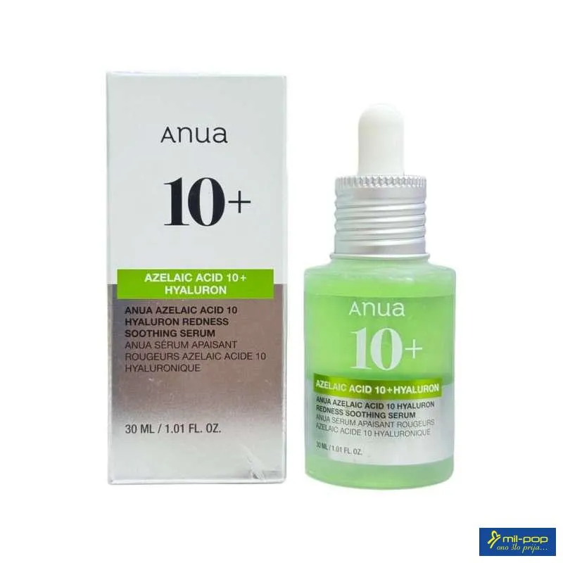 ANUA AZELAIC ACID 10 HYALURON REDNESS SOOTHING SERUM 30ML 