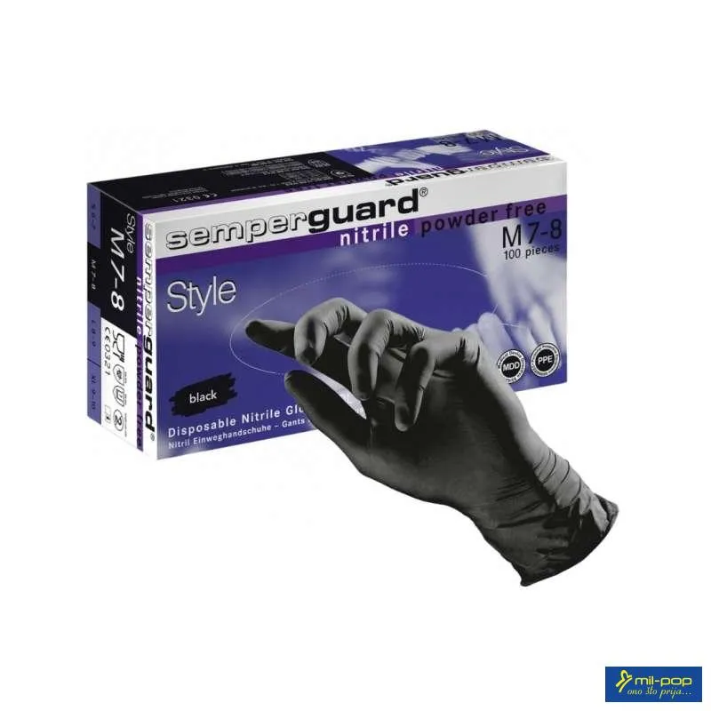 SEMPERGUARD RUKAVICE CRNE L100 KOM 10872 