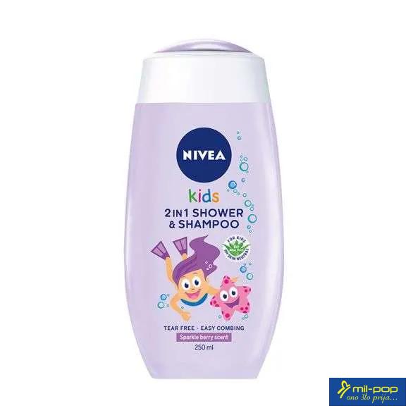 NIVEA 2U1 GEL ZA TUSIRANJE ZA DEVOJCICE 250ML