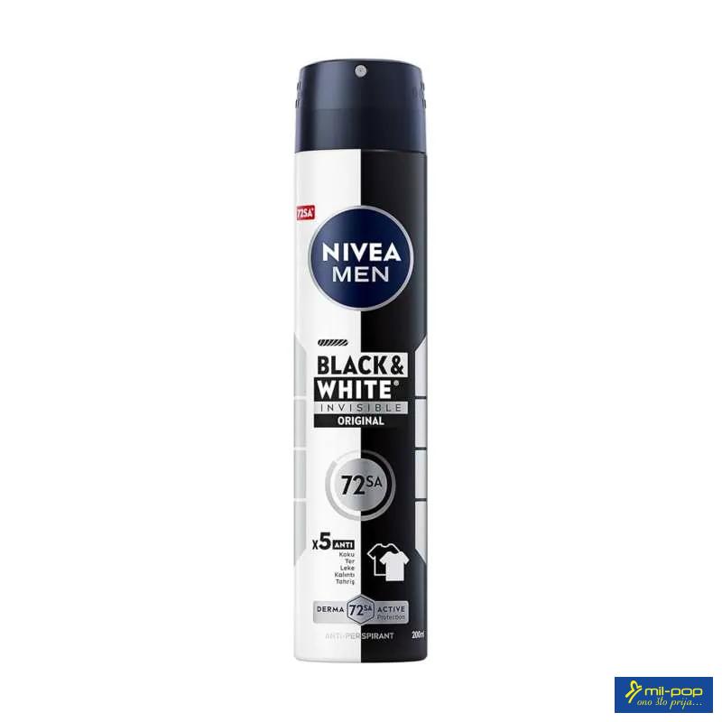 NIVEA DEO MUŠKI B&W NEVIDLJIVI EPIC NIGHT SPREJ 200ML 