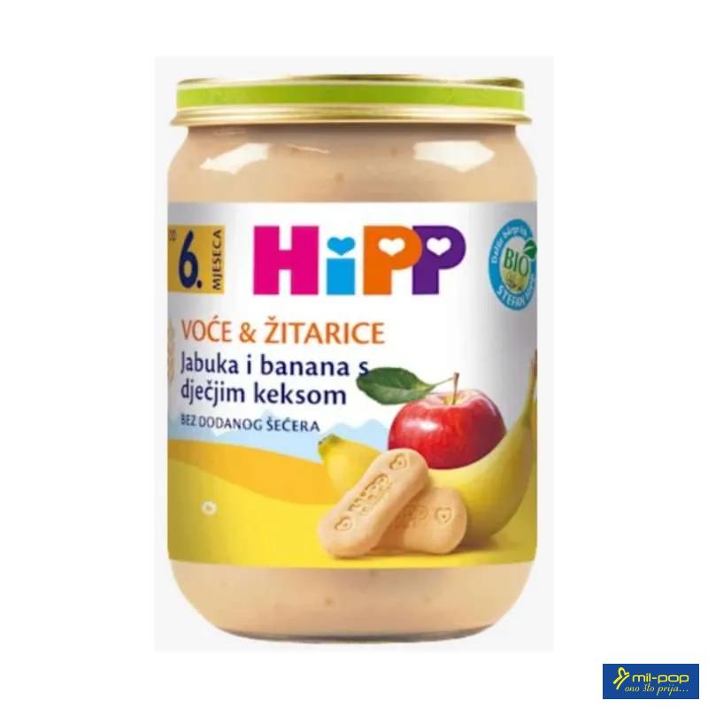 HIPP INTEGRALNA KAŠA - JABUKA I BANANA SA BABY KEKSOM - 5 MJ. 