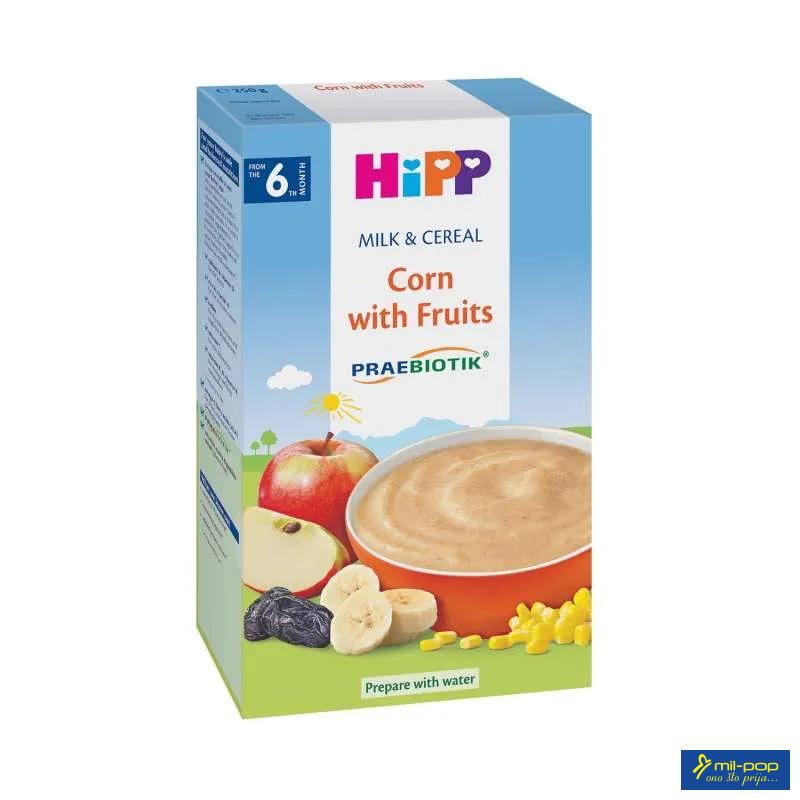 HIPP INSTANT MLIJEČNA KAŠA -KUKURUZ SA VOĆEM I PROBIOTIKOM 